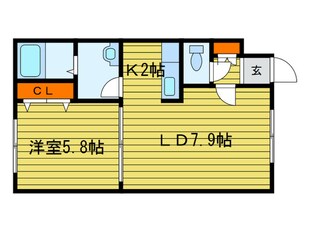 ウイング北14条の物件間取画像